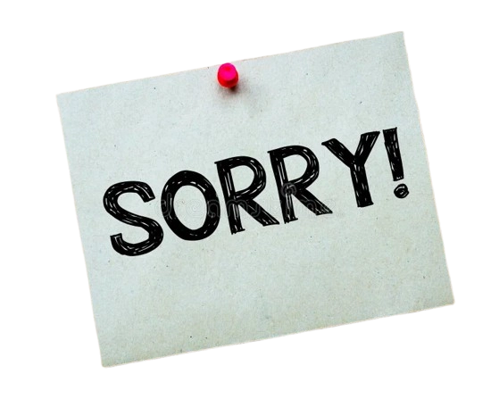 We apologize